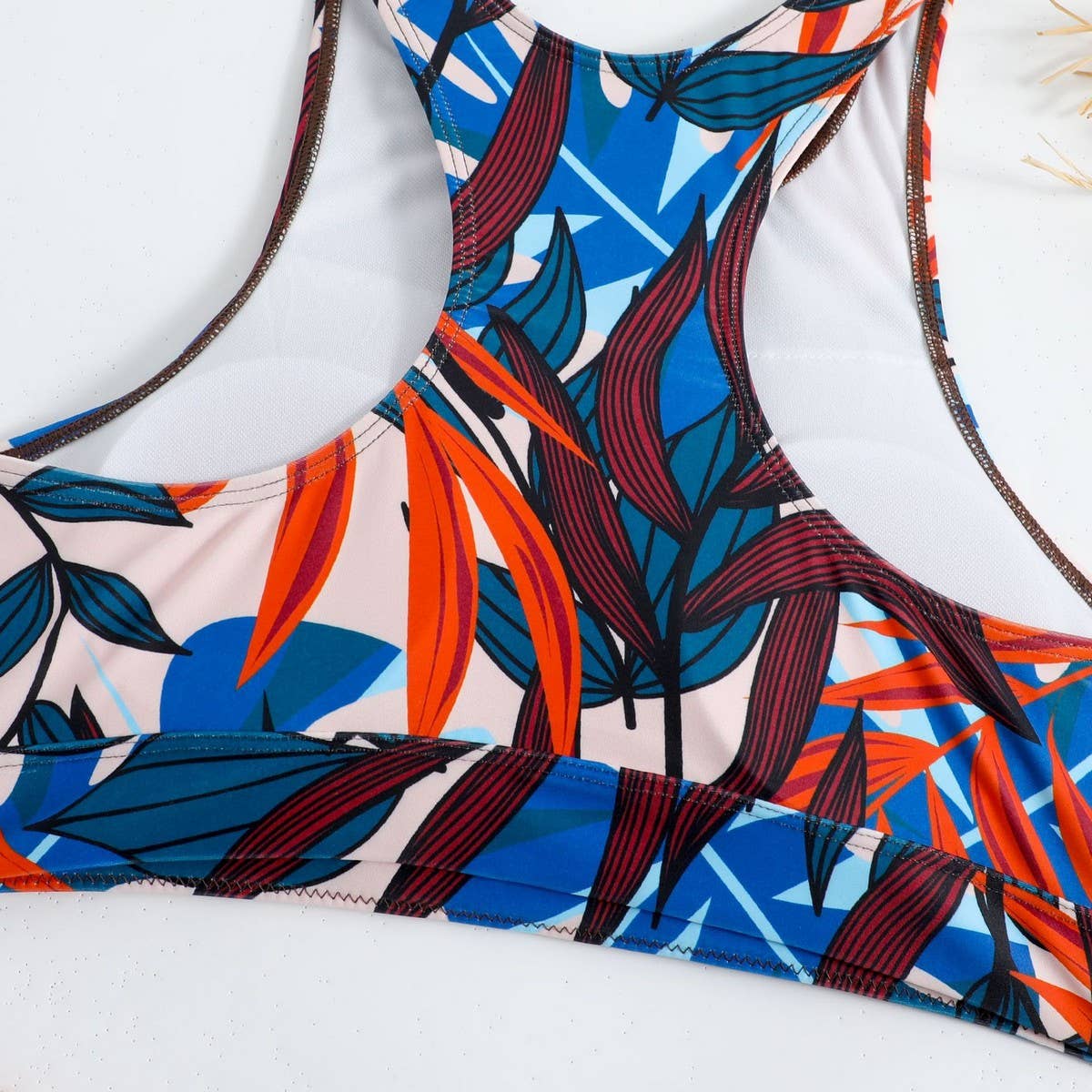 High Waist Bikini Set - Solid Color Swimsuit_CWMW0191