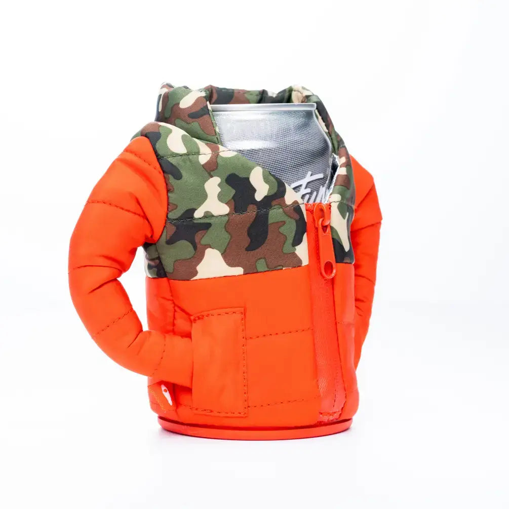The Puffy - Insulated Can Cooler - Puffin Red & Woodsy Camo