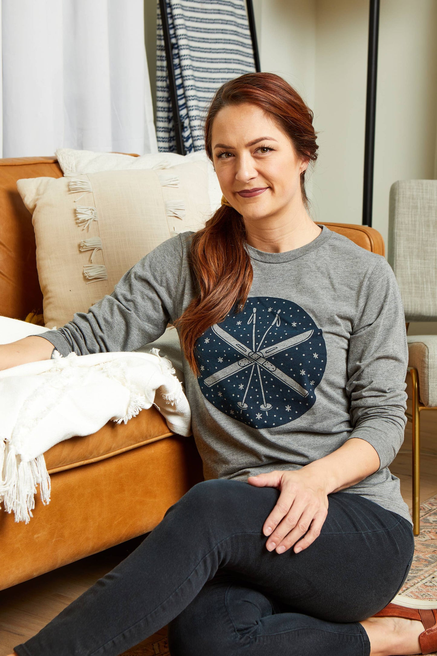 Ski Tee Long Sleeve Tee Gray