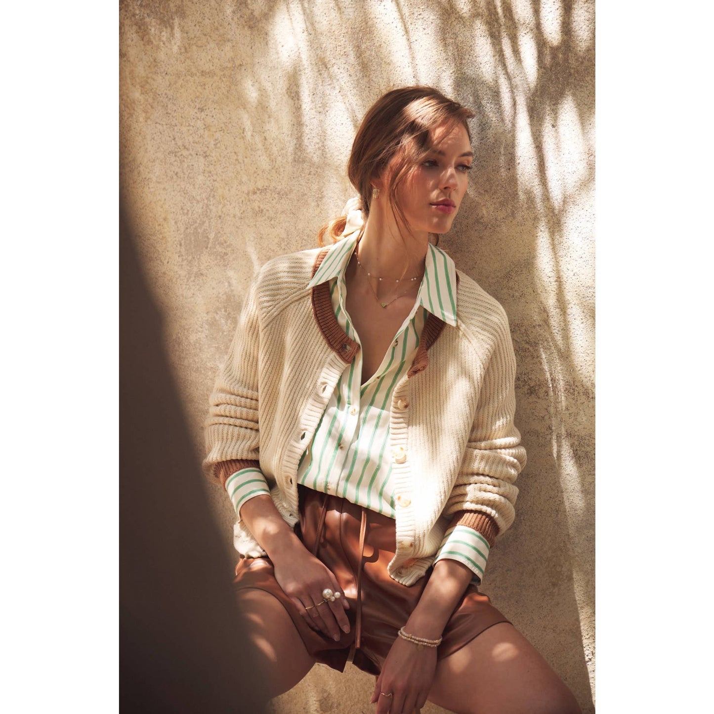 GO-TO LAYER FOR EVERYTHING SOFT CHUNKY BUTTON-DOWN CARDIGAN