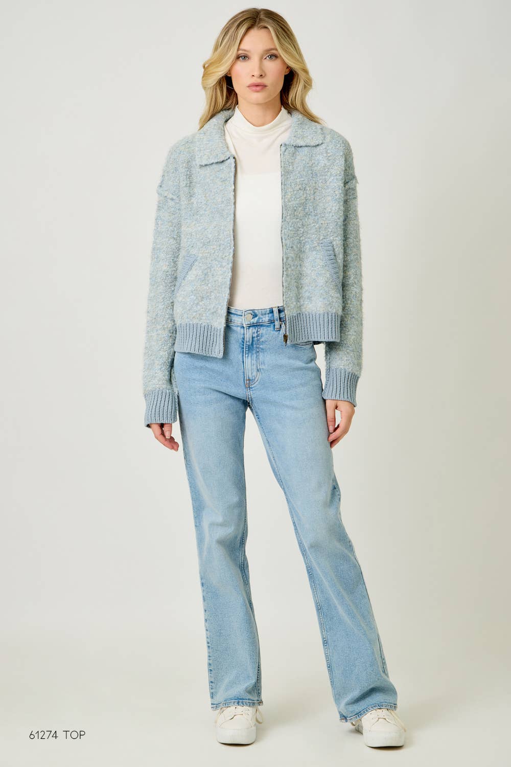 61176 Zip-Up Sweater Jacket