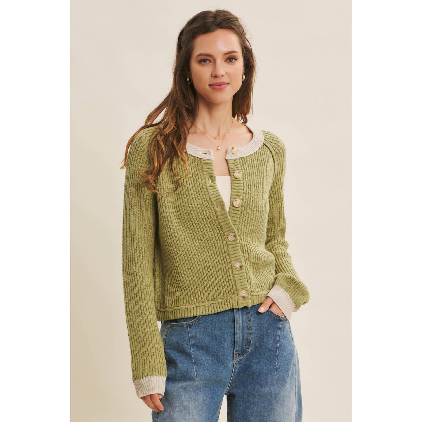 GO-TO LAYER FOR EVERYTHING SOFT CHUNKY BUTTON-DOWN CARDIGAN