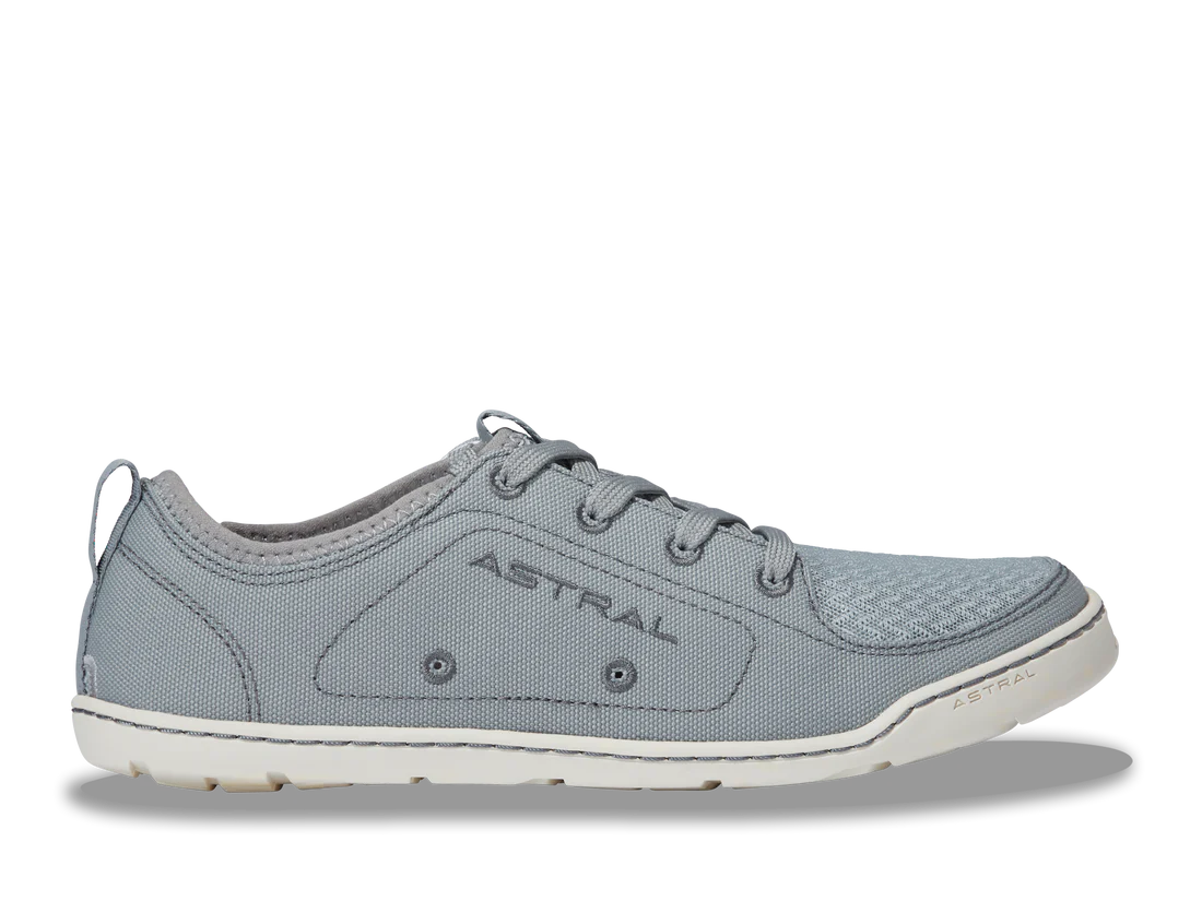 Astral Loyak W light gray women's water shoe for outdoor activities and comfort, side view.